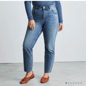 Everlane curvy 90s cheeky jean mid blue 30